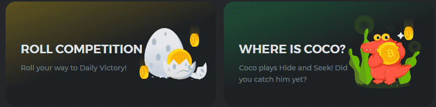 Get Bonuses Like ROLL COMPETITION, WHERE IS COCO?, And More